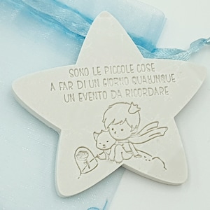 Little Prince themed scented chalk with personalized star-shaped confetti box for Births, Baptisms, Communions..