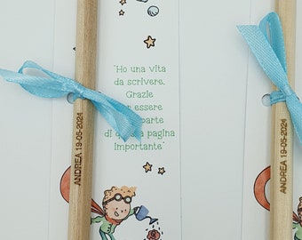 Personalized Plantable Pencil with Little Prince Theme Bookmark