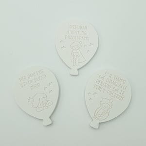 Tris di Gessetti Profumati a tema Piccolo Principe a forma di palloncini per Nascita, Battesimo, Comunione...