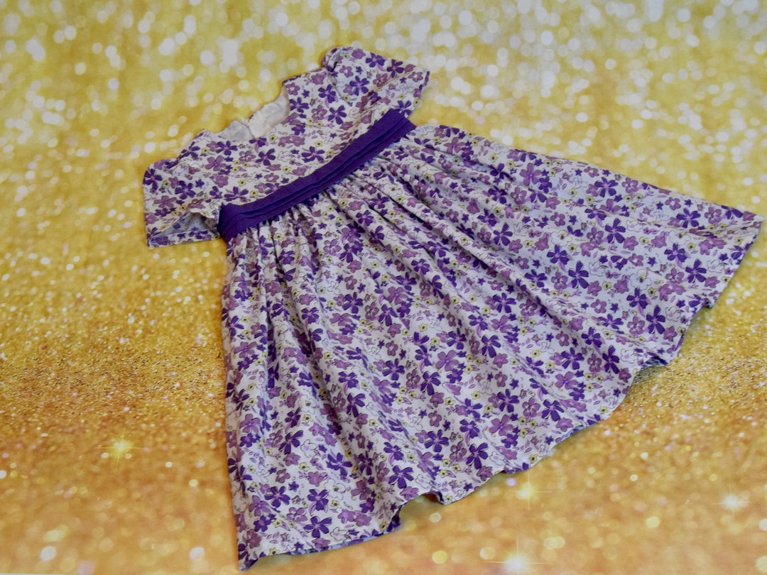 Girls Party Dressgirls Purple & Yellow Dressbirthday Dressgirls