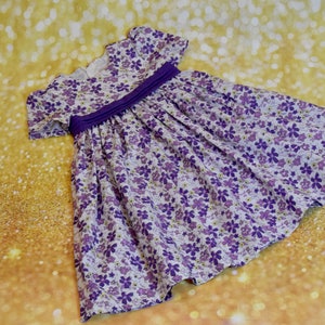 Girls Party Dress-Girls Purple & Yellow Dress-Birthday Dress-Girls Special Occasion Dress-Princess Dress-Spring Dress-Summer Dress-Age 3-4