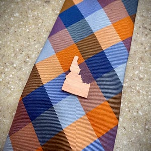 Copper Idaho State Shape Tie Tack Lapel Pin