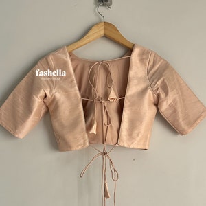 Peach Blouse/ Peach Saree Blouse/ Peach Lehenga Blouse/ Peach Choli/ Designer Blouse/ Solid Color Blouse/ Blouse for Sari/ Indian Blouse