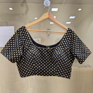 Black Banarsi Brocade Collar Blouse Customize Blouse Saree Blouse Sari Blouse Lehenga Top Ready to Wear Blouse Crop Top Etsy Israel