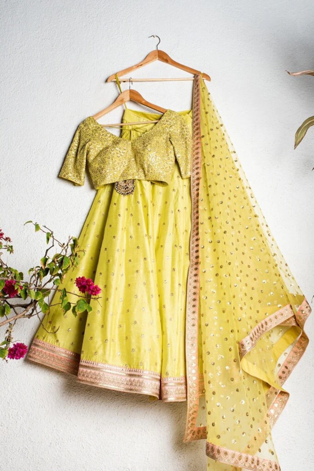 Lime Green Lehenga/ Green Lehenga Set/ Bright Color Lehenga/ Etsy