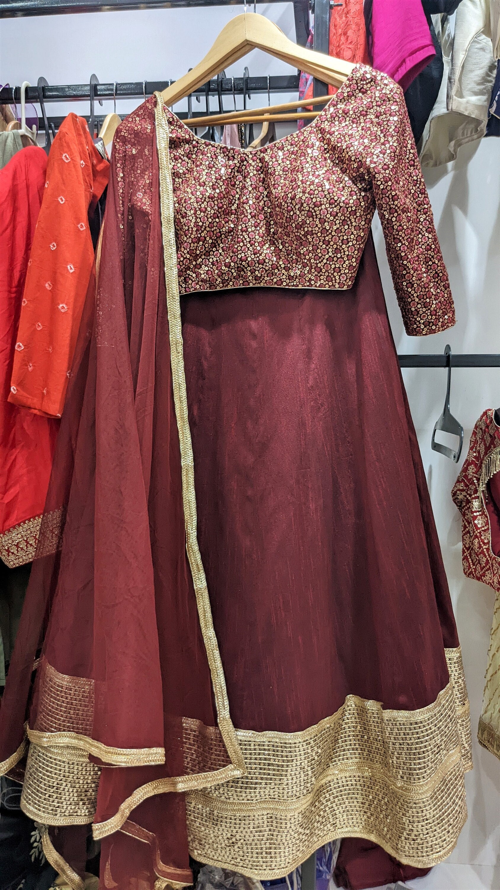 Burgundy Red Skirt - Etsy