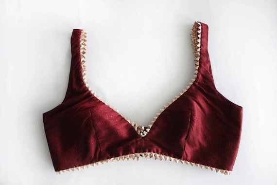 Maroon Blouse/ Red Blouse/ Bralette Blouse/ Saree Blouse/ Blouse for  Lehengas/ Indian Sari Blouse/ Cocktail Blouse Ethnic/ Bollywood Fashion -   Canada