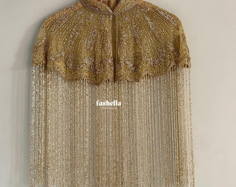 Gold Shoulder Cape: Statement accessory for dresses, gowns and sarees