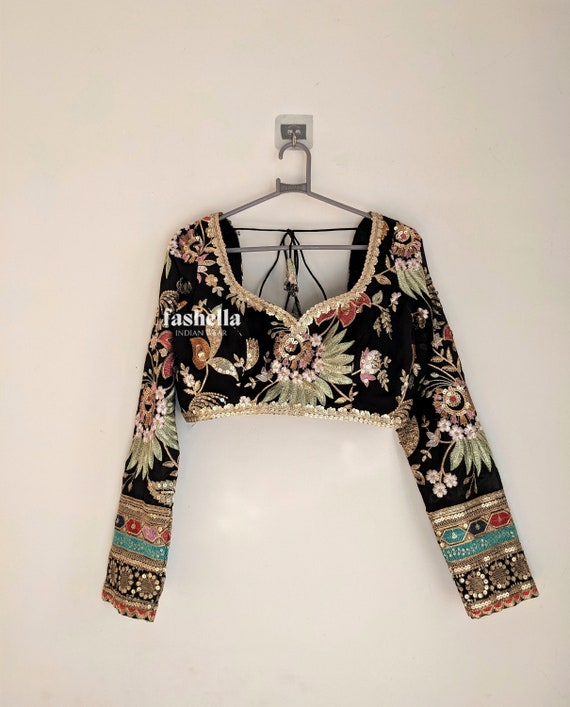 Black hot sale choli blouse