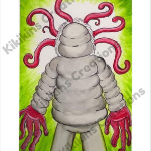 Who Is The Thing? Original Art by Katie Dale Print on Premium Matte Paper Poster 21x29.7 cm / 8x12&quot;