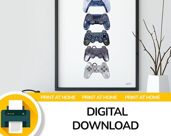 PS Controller Evolution Print - DIGITAL DOWNLOAD