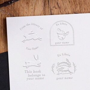 From the Library of Book Embosser Custom Personalized From the Library of Book Belongs to Ex Libris Book Lover Gift