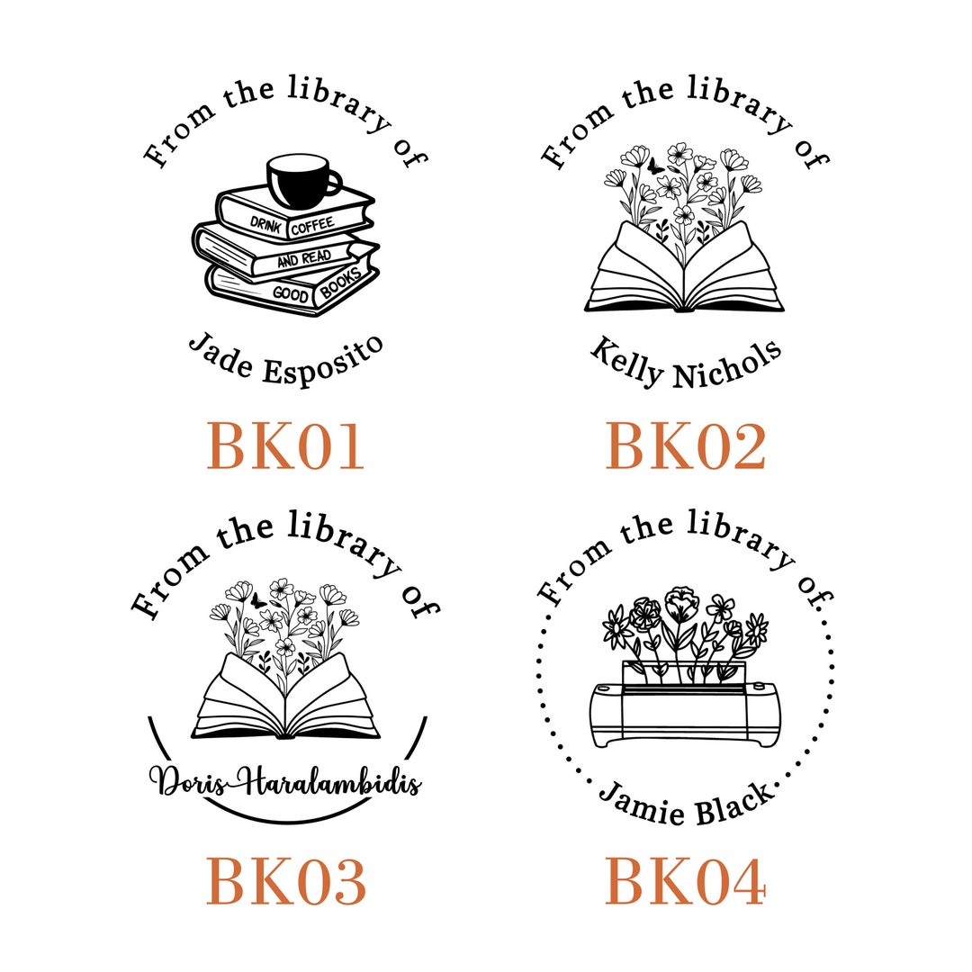 From the Library of Book Embosser Custom Personalized From the Etsy