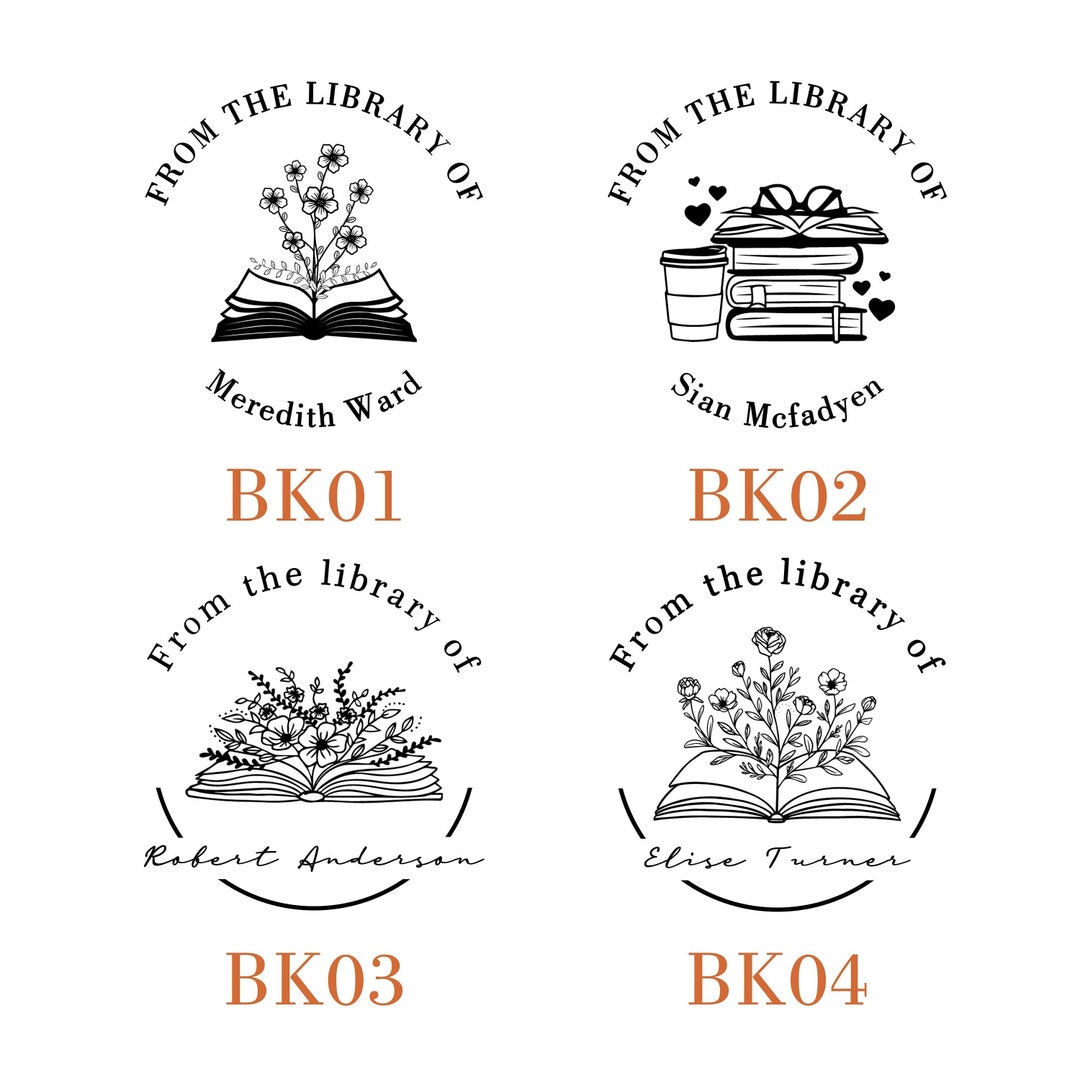 From the Library of Book Embosser Custom Personalized From the Etsy