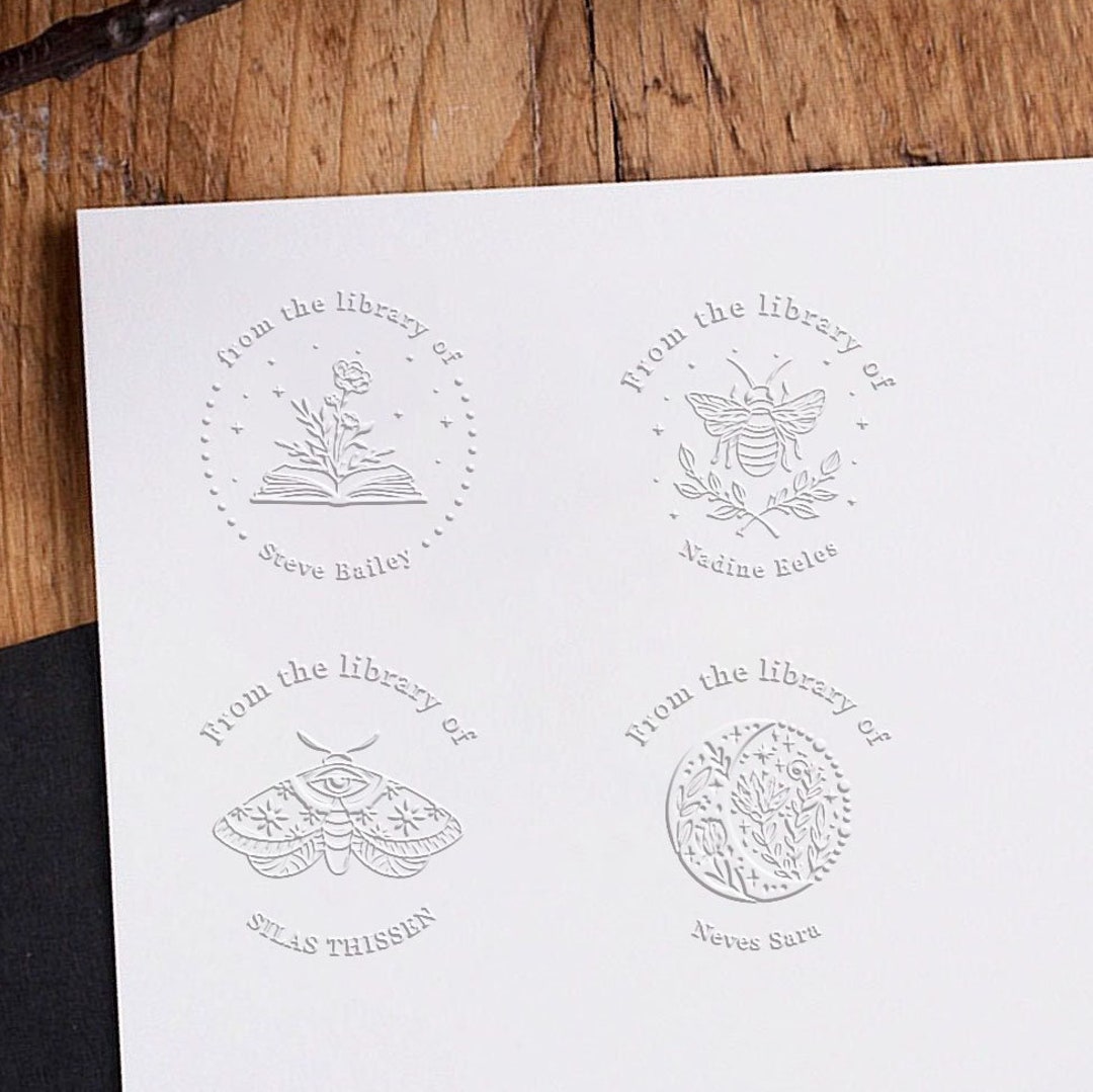 From the Library of Book Embosser Custom Personalized From the Library of Book Belongs to Ex