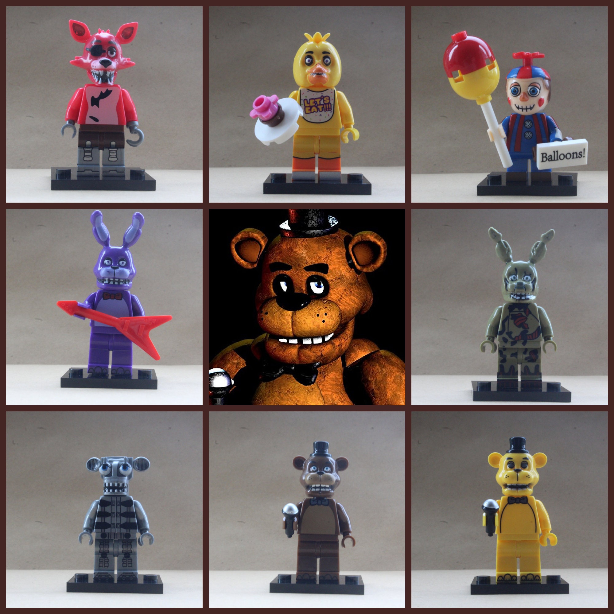Five Nights at Freddy's FNAF Video Game Models Toys 8 X Etsy UK