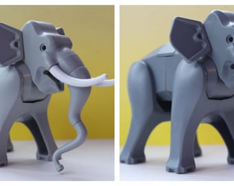 African Indian Elephants Animals Zoo Models Toys Action 2 X Mini Figures