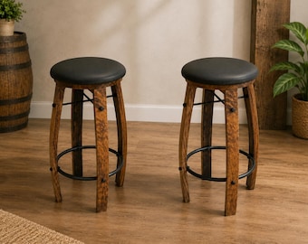 Wine Barrel Stave Bar Stools