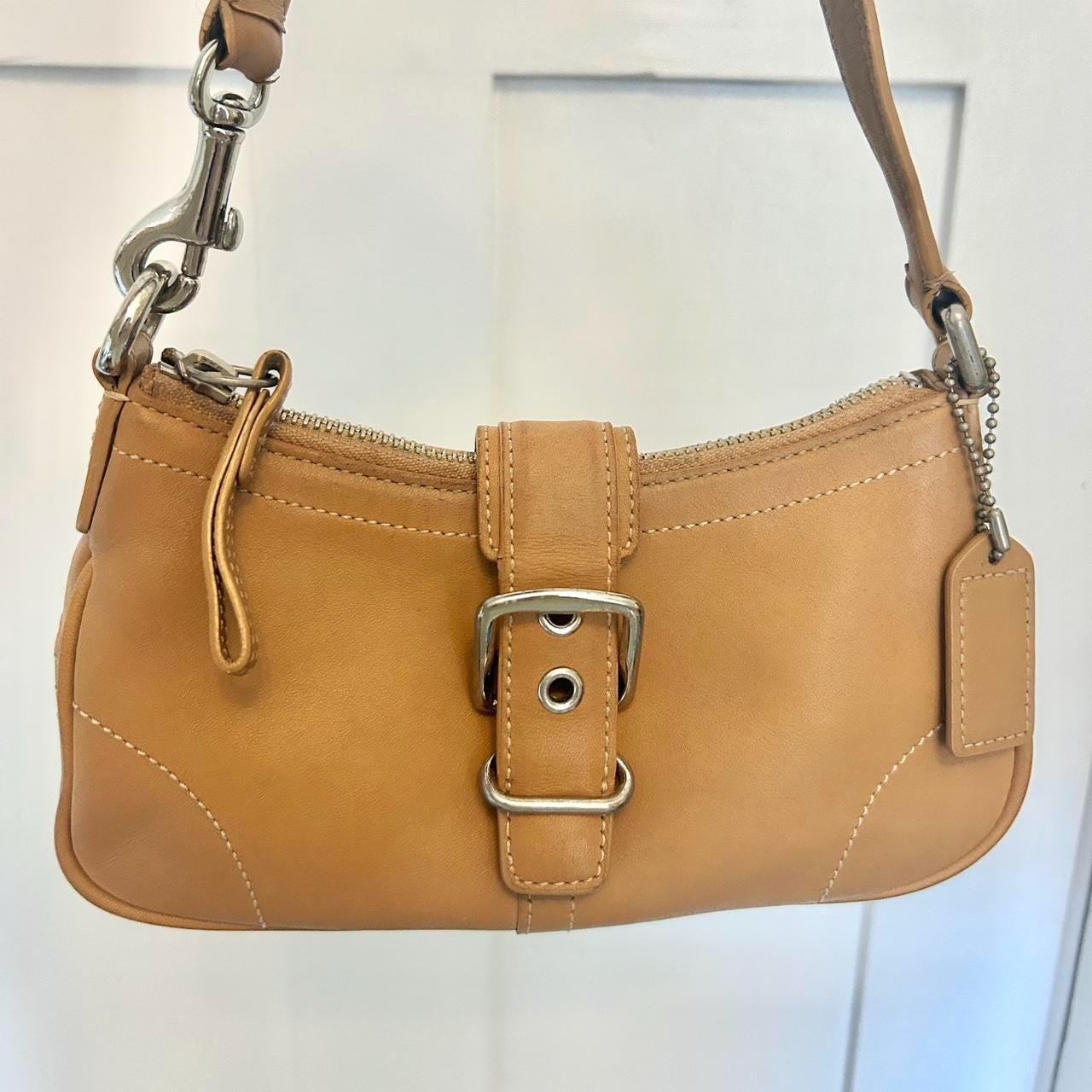 Coach Y2k Hobo Buckle Shoulder Bag in Tan Leather - Etsy Canada