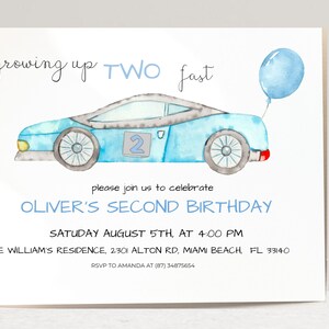 race car birthday invitation template, editable instant download