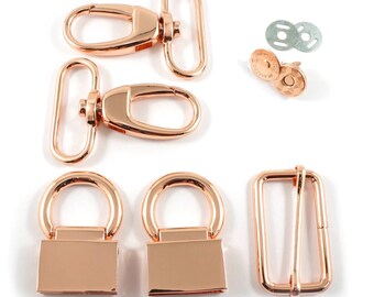 Double Flip Shoulder Bag Hardware Kit - Copper