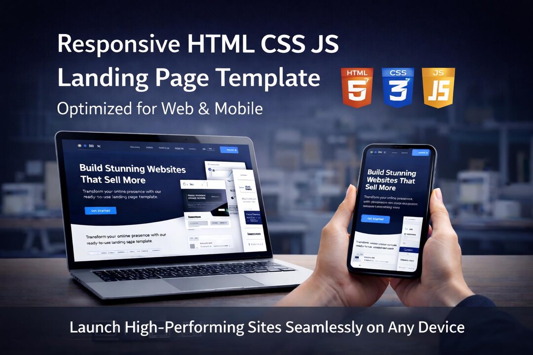 Responsive HTML CSS Javascript Landing Page Template – Modern Web ...