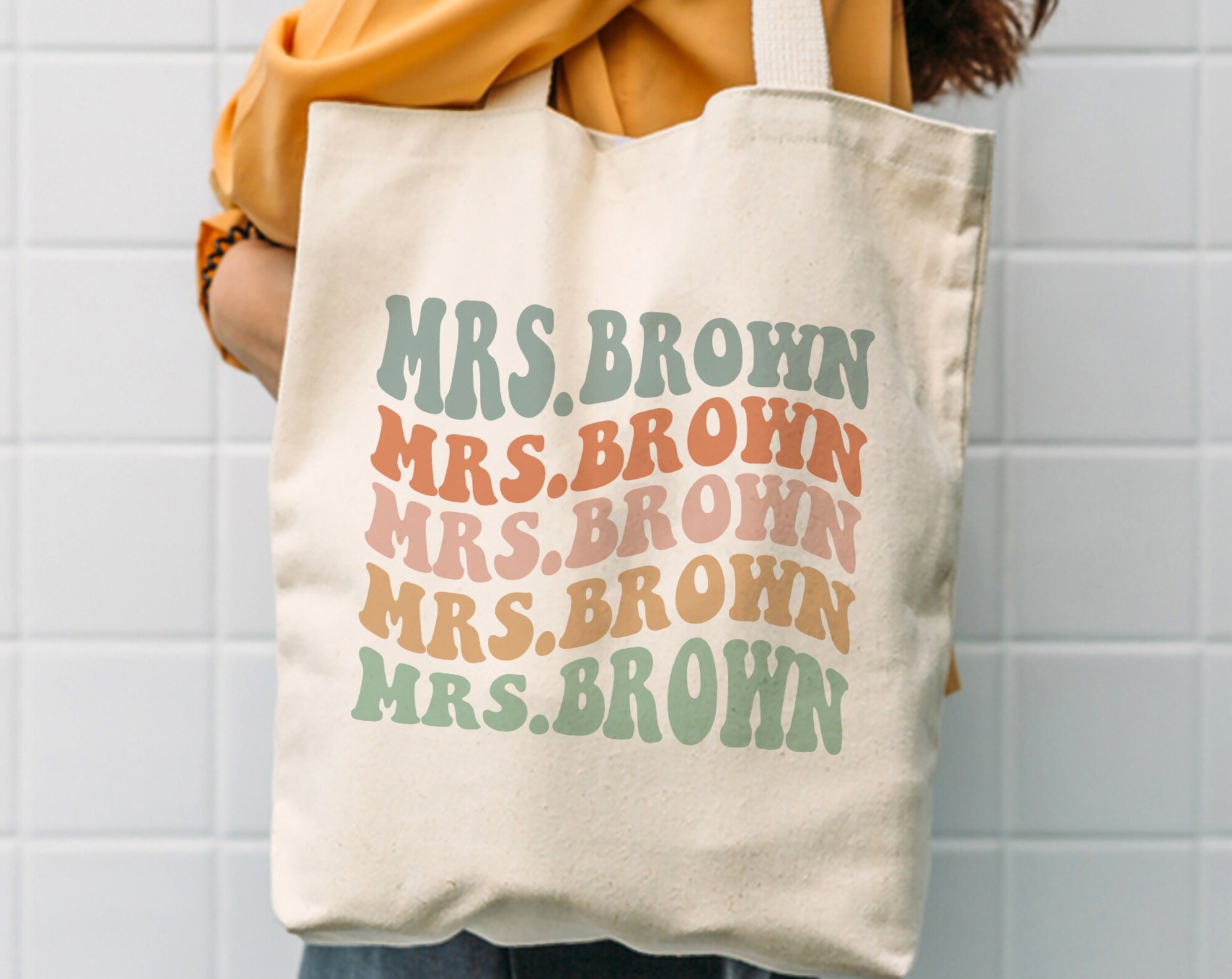 Discover Groovy Teacher Name Bag, Teacher Tote Bag, Back To School Bag