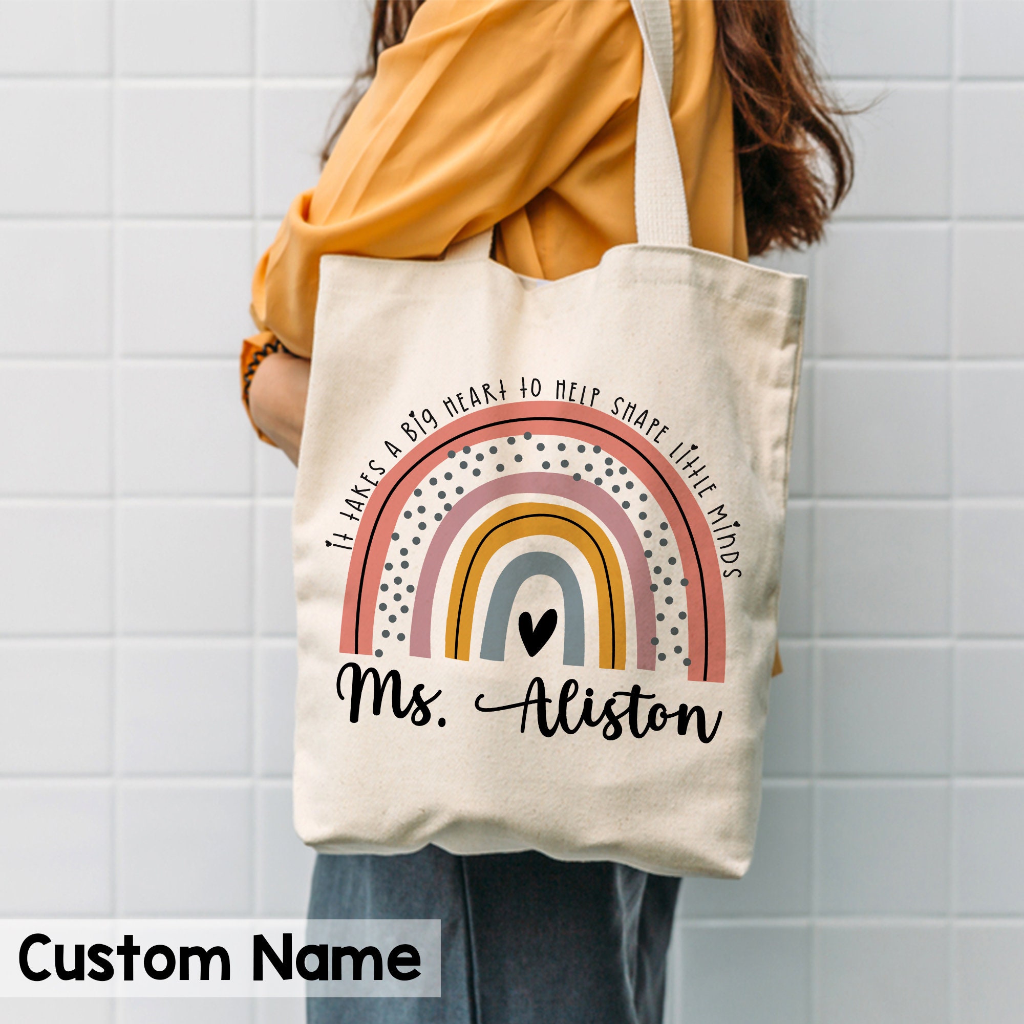 Discover Personalized Best Teacher Gifts, Back To School Teacher Tote Bag