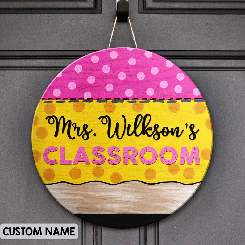 Personalized Teacher Door Sign Teacher Name Sign Back to Etsy