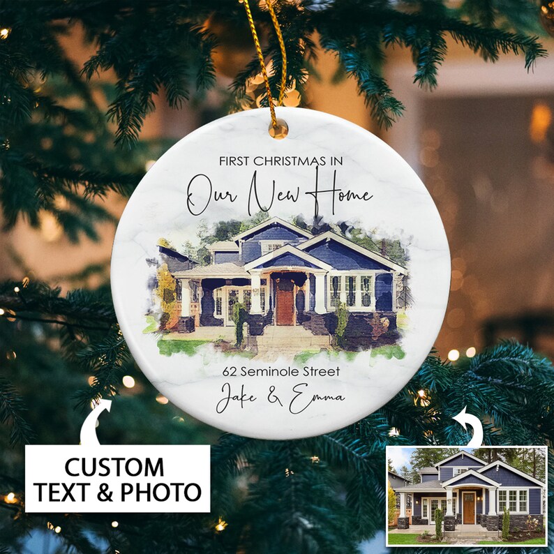 Personalized New Home Photo Ornament New Home Christmas Etsy