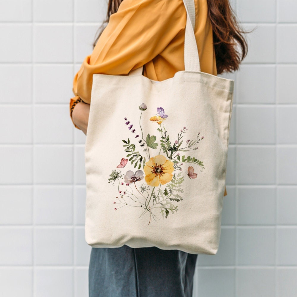 flower tote bag