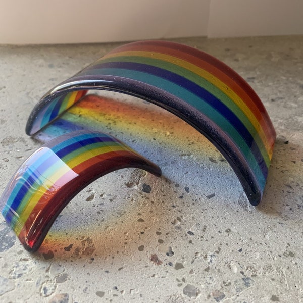 Fused glass rainbow arch