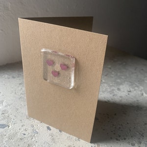 Heart Card - Fused Glass