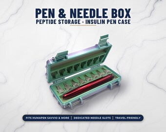 Peptide Storage Box, Insulin Pen, Storage, Humapen Savvio storage box. Multiple Colors Available