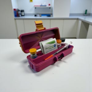GLP-1 TRAVEL CASE-  Peptide Storage Box ( 3ml x 4 vials and accessories)