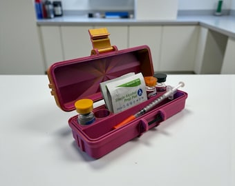 GLP-1 TRAVEL CASE-  Peptide Storage Box ( 3ml x 4 vials and accessories)