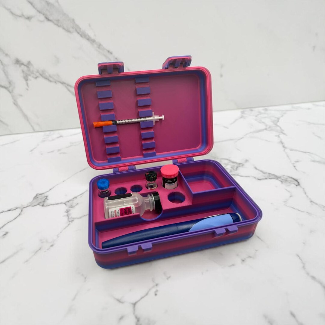 Genlipid Box Multi Vault Peptide Case GLP1 Storage. HOLDS 3ml, 5ml and 10ml Vials ...