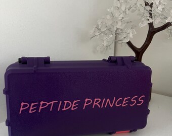 Peptide Princess Peptide Storage Case. Holds both sizes of vials and supplies. Peptide Storage Box