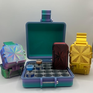 Peptide Storage Box, Multiple Sizes and Colors available. Holds 17mm (3ml) Peptide Storage Holds 3ml Vial. Medicine Travel Case. V2