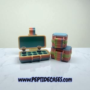 Peptide Storage Box, Multiple Sizes and Colors available.  17mm (3ml) Peptide Storage Holds 3ml Vial. Medicine Travel Case. FAST SHIPPING