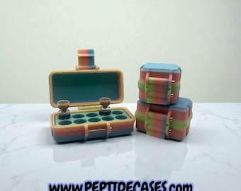 Peptide Storage Box, Multiple Sizes and Colors available.  17mm (3ml) Peptide Storage Holds 3ml Vial. Medicine Travel Case. FAST SHIPPING