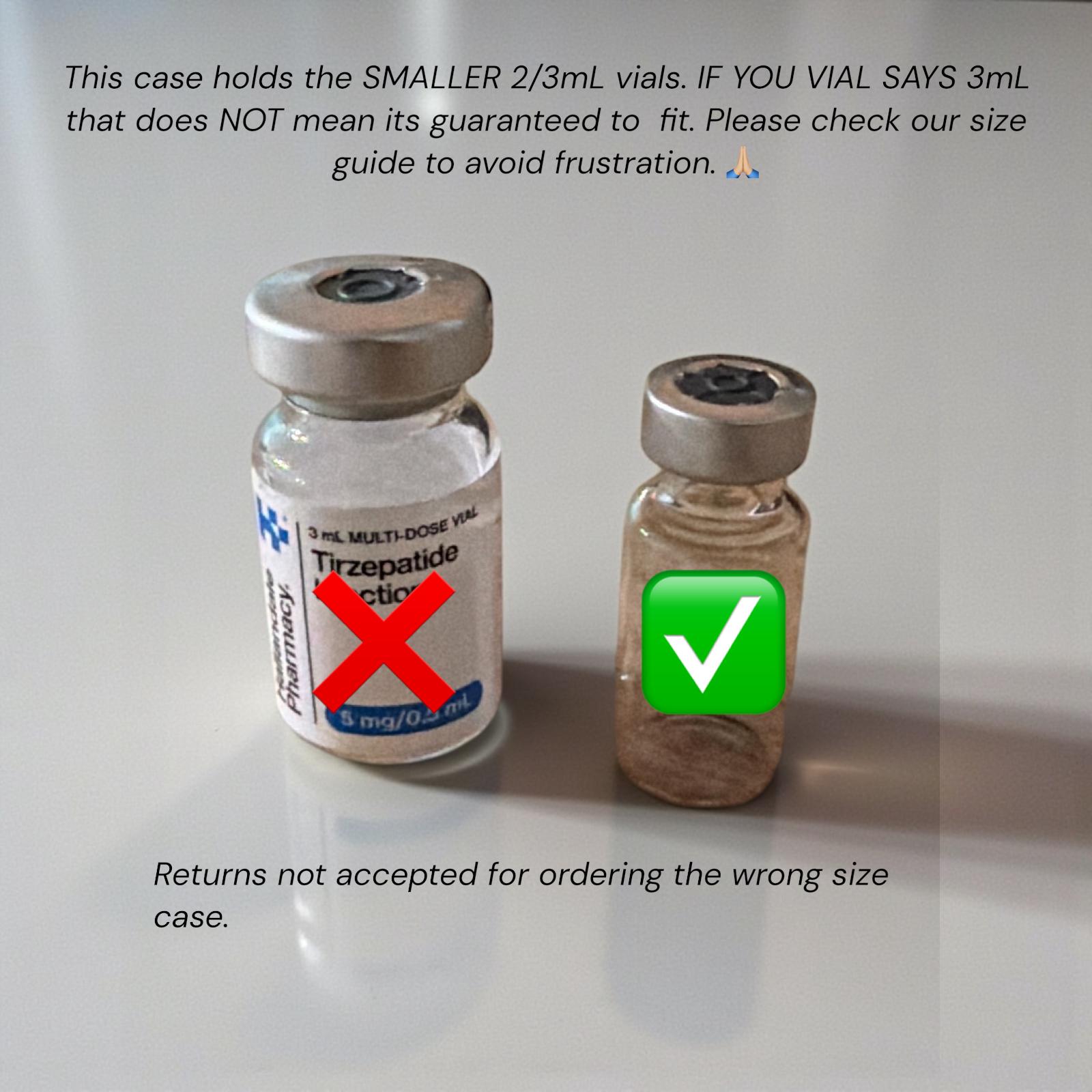 tirzepatide 3ml vial Zepbound, Tirz, GLP-1, 3ml Vial Storage Case Holds 15 Vials
