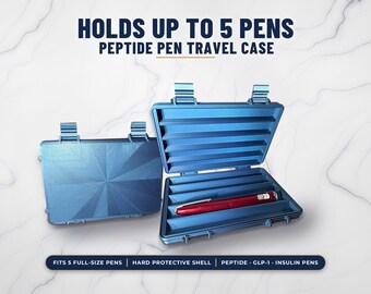 PepPen Case. Peptide Pen Case Holds 5 Peptide / Insulin Pens
