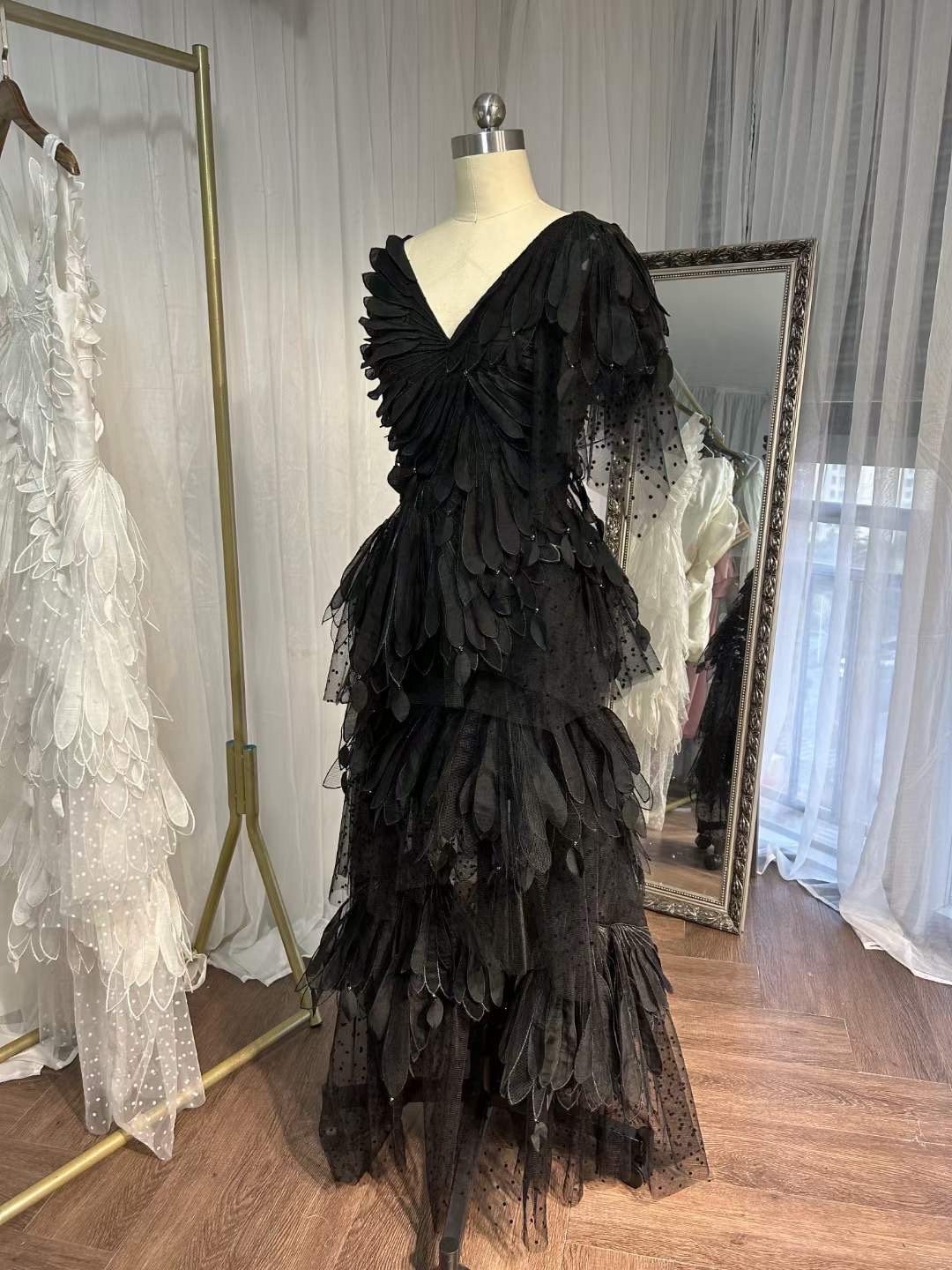 navy blue formal dress for wedding The Swan Mini is a showstopper for LIVE 05/13/25 JF Long Lace Sleeves Tea SIZE:12US/45EU