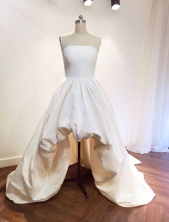 bridesmaid dresses stl Satin Bubble Hem Midi Dress - Scarlet main image 0