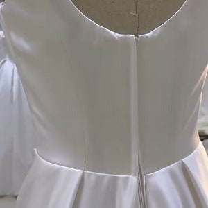 Minimalist Satin Corset Wedding Bridal Dress Custom Simple - Etsy
