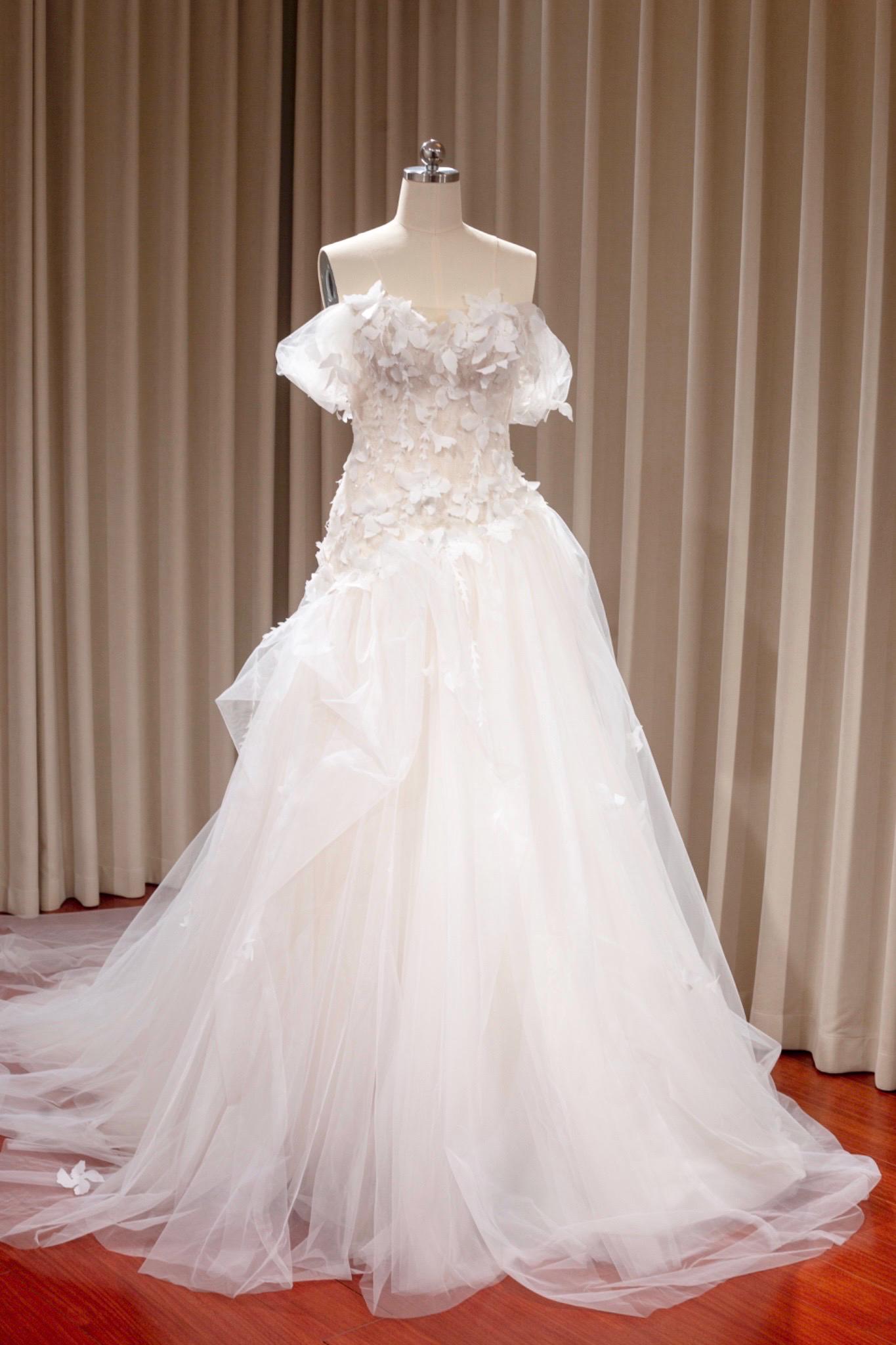 tulle and organza wedding dresses Belle - Wedding Atelier NYC Tulle NY