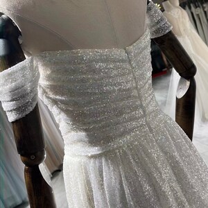 Custom Beaded off the Shoulder A-line Wedding Bridal Dress - Etsy