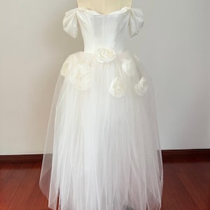 Fairy courthouse civil wedding midi dress, Unique reception elopement Dress, Bridal shower dress, Rehearsal dinner dress, Engagement dress