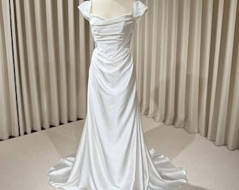 Minimalist Satin Corset Wedding Dress | Jennifer